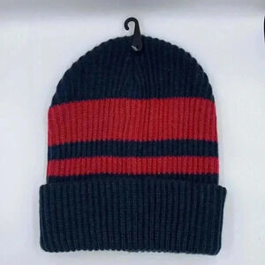 Melrose and Market blue and red soft NWOT beanie